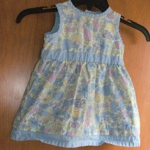 Hanna Andersson Sweet Floral Print Blue Yellow & Pink size 12M ~ 70